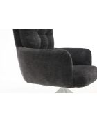 Conjunto de 2 sillones Saint Tropez gris oscuro - 60x92x67 cm