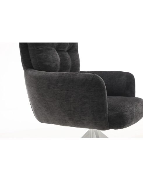 Conjunto de 2 sillones Saint Tropez gris oscuro - 60x92x67 cm