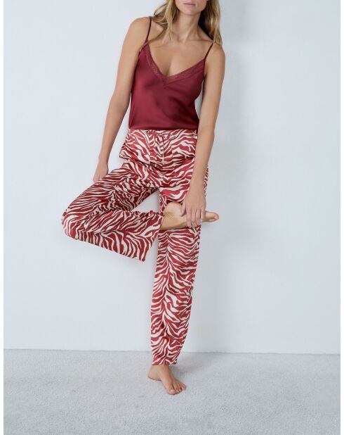 Rode Kali broek met print