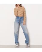 Pero braunes gestreiftes T-Shirt