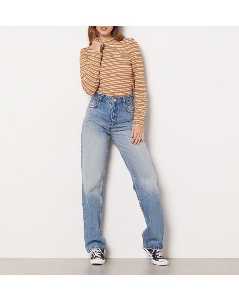 Pero braunes gestreiftes T-Shirt