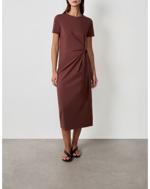 Vestido largo marrón Gulzy