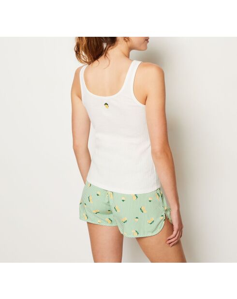 Camiseta sin mangas Charline blanca