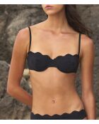 Klassischer BH in Azaleenschwarz mit Bügel und ohne Schale