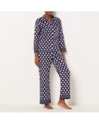 Florish blauwe broek met print