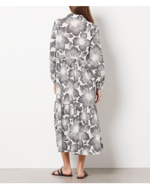 Agabbo schwarz-weißes Druckkleid