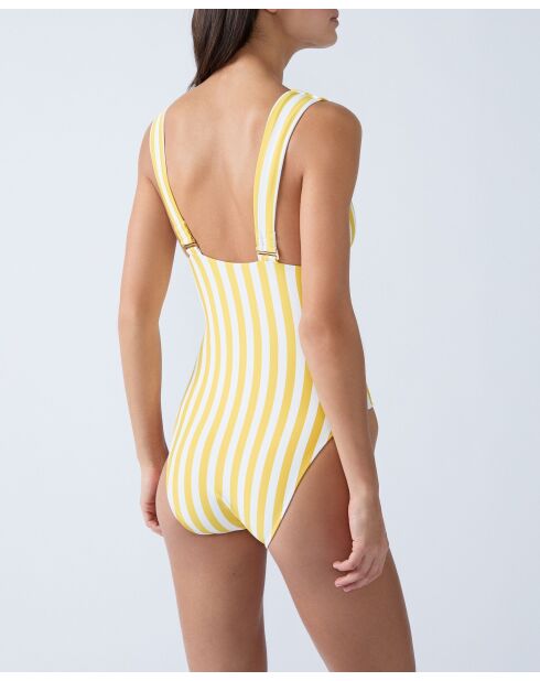 Caletto zonnegeel badpak uit één stuk zonder beugel