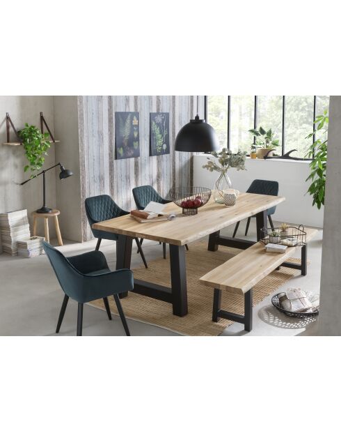 Banc chêne massif huilé naturelle - 180x45x38 cm