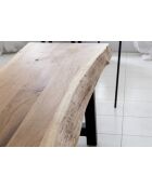 Banc chêne massif huilé naturelle - 180x45x38 cm