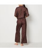 Lunah-Hose mit braunem Hintergrunddruck