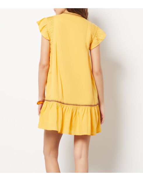 Aja jurk met boterbloemenborduursel