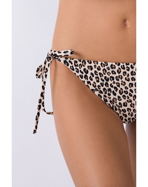 Bikinihose Palamos mit ecrufarbenem Aufdruck