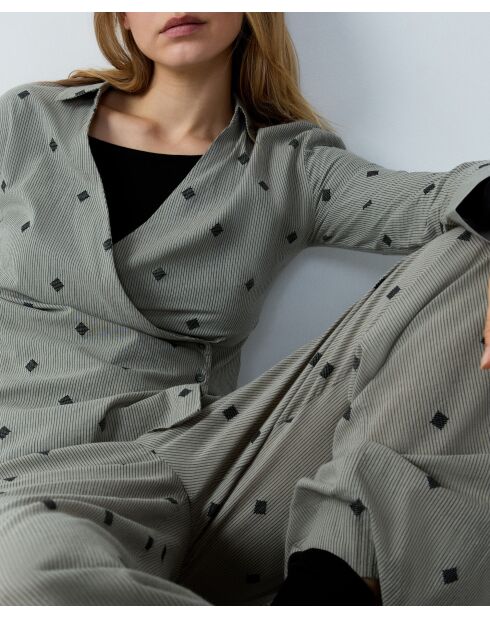 Irys khakifarbenes olivgrünes Hemd