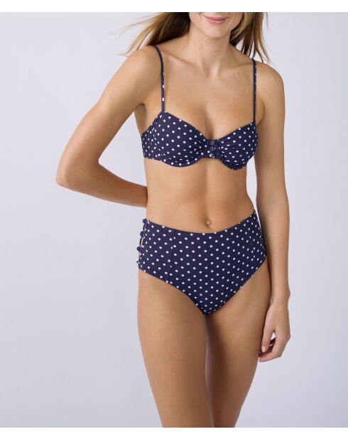 Braguitas de bikini de cintura alta con estampado azul y verde The Bombshell
