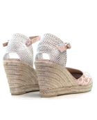 Nudefarbene Keilsandalen Nuria mit Tupfen - Absatz: 6,5 cm