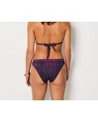 Soutien-gorge triangle sans armature et sans coque Hipster imprimé fond violet.