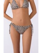 Bikinihose Palamos mit ecrufarbenem Aufdruck