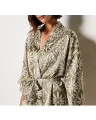 Negligee Silan stampata su fondo verde