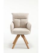 Lot de 2 fauteuils Monaco b beige nature - 59x92x68 cm