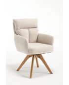 Lot de 2 fauteuils Monaco b beige nature - 59x92x68 cm