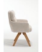 Lot de 2 fauteuils Monaco b beige nature - 59x92x68 cm