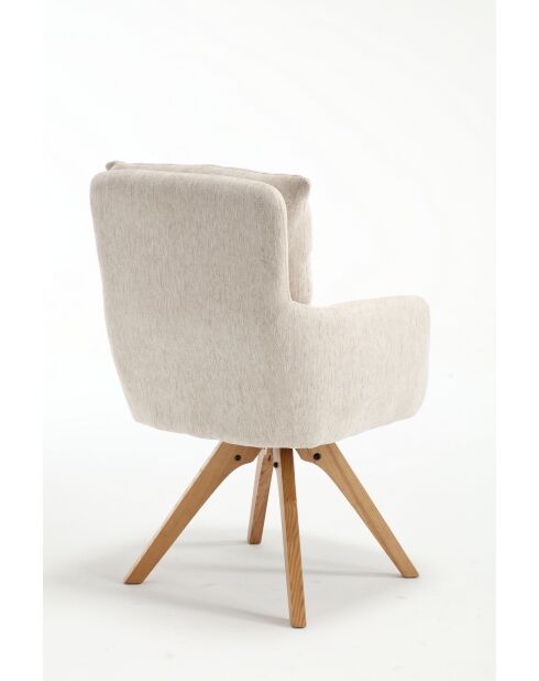 Lot de 2 fauteuils Monaco b beige nature - 59x92x68 cm