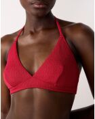 Lumineux fushia triangel-bh zonder beugel en zonder schelp