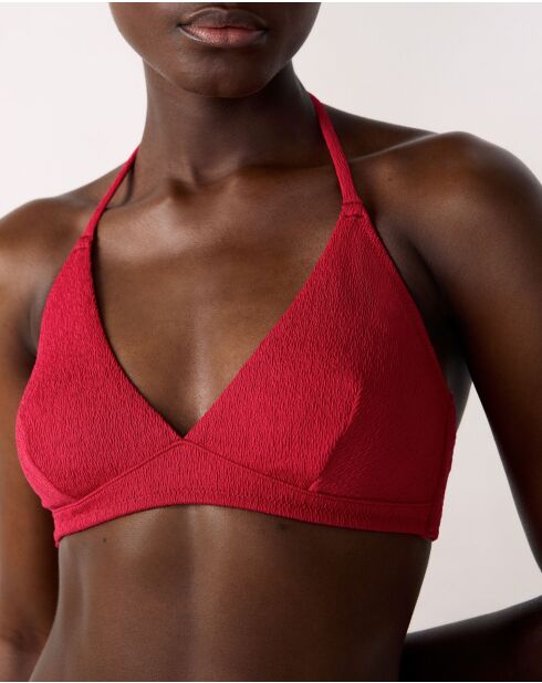 Lumineux fushia triangel-bh zonder beugel en zonder schelp