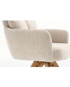 Lot de 2 fauteuils Monaco b beige nature - 59x92x68 cm