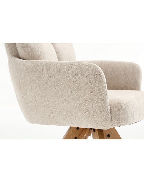 Lot de 2 fauteuils Monaco b beige nature - 59x92x68 cm