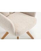 Lot de 2 fauteuils Monaco b beige nature - 59x92x68 cm