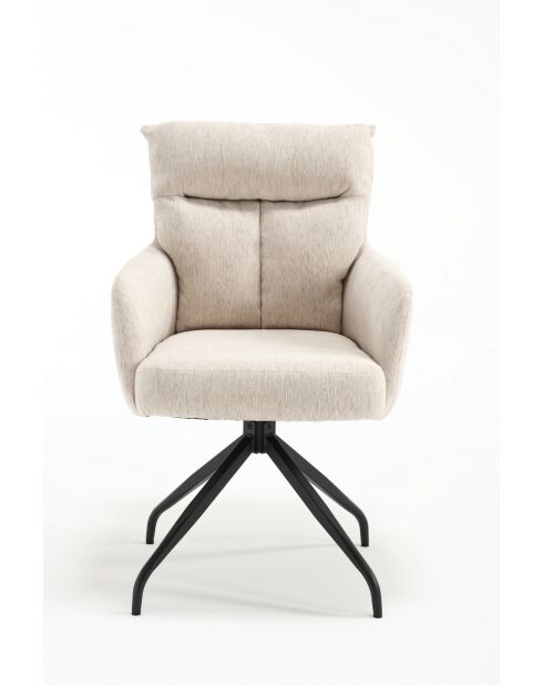 Lot de 2 fauteuils Monaco b beige nature - 59x92x68 cm