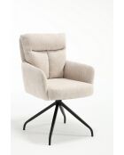 Lot de 2 fauteuils Monaco b beige nature - 59x92x68 cm