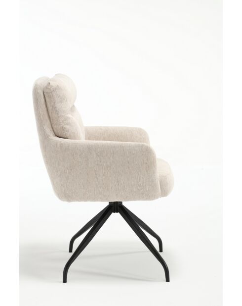 Lot de 2 fauteuils Monaco b beige nature - 59x92x68 cm