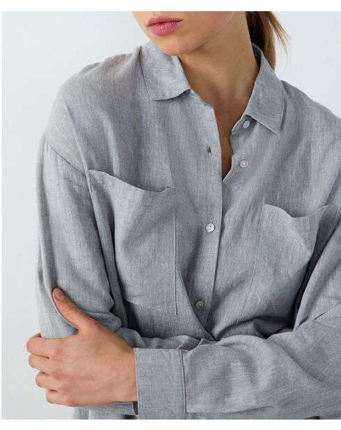 Top gris claro Isame