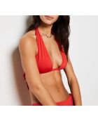 Sujetador rojo perfecto sin aros triangulares y sin carcasa