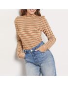 Pero braunes gestreiftes T-Shirt