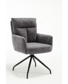 Lot de 2 fauteuils Monaco b gris clair - 59x92x68 cm