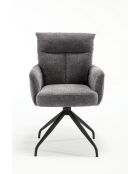 Lot de 2 fauteuils Monaco b gris clair - 59x92x68 cm