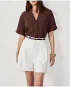 Ecrufarbene Shorts Sammy