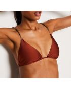 Strap Swim Triangel-BH aus rotem Backstein ohne Bügel und ohne Schale