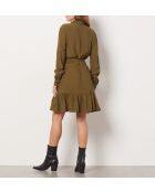 Romie Khakifarbenes olivgrünes Kleid