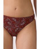 Charliz Bikinihose mit braunem Hintergrundprint