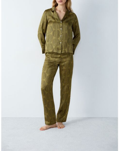 Nasir broek gedrukt op groene achtergrond