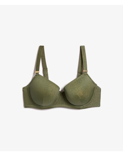 Idilliaco reggiseno classico color oliva kaki con ferretto e conchiglia