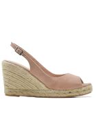 Sandales compensées F-3509 nude - Talon : 8,5 cm