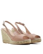 Sandales compensées F-3509 nude - Talon : 8,5 cm