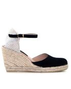 Sandales compensées Nuria bleu marine - Talon : 6,5 cm