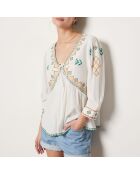 Oswald blouse met veelkleurig borduursel