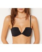 Bandeau-bh zonder beugel en met schelp Perfect zwart